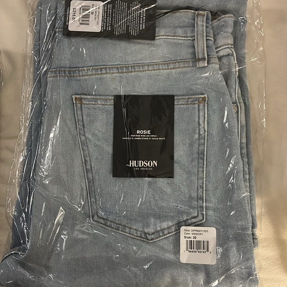 Hudson | Memory Denim Distressed Rosie Wide-Leg Ankle Jeans - Picture 8 of 8